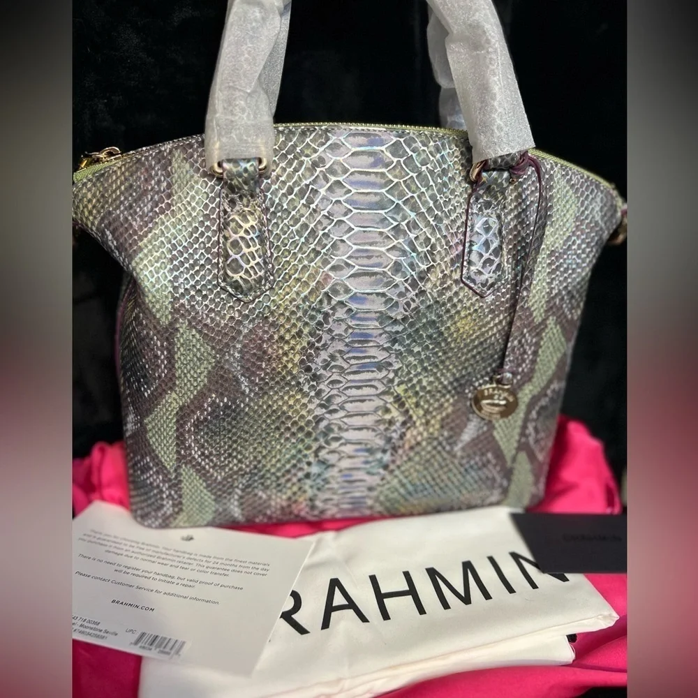 💜BRAHMIN “Moonstone Seville” DUXBURY Satchel💜NWT